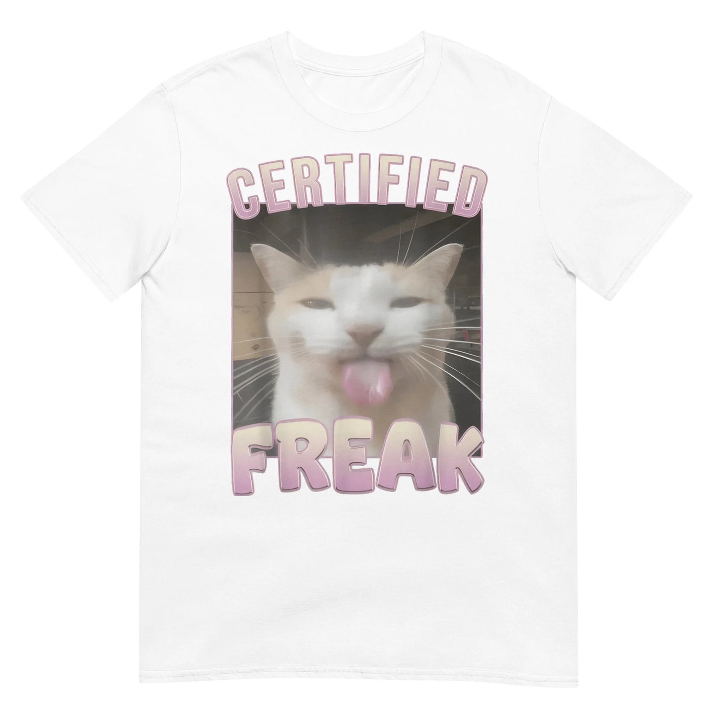 Certified Freak Funny Cat Cotton T-shirt