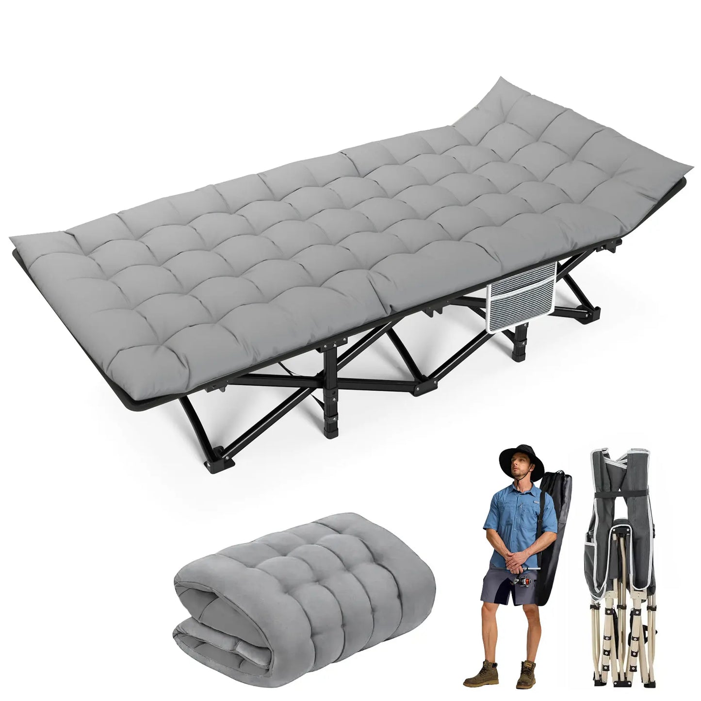 Heavy-Duty Portable Camping Cot