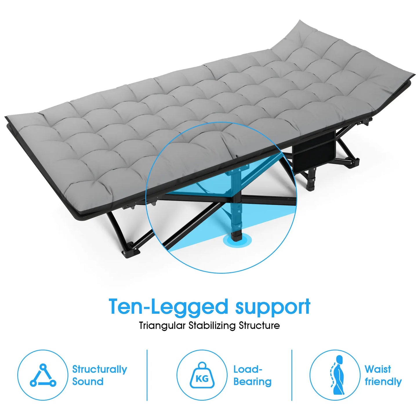 Heavy-Duty Portable Camping Cot