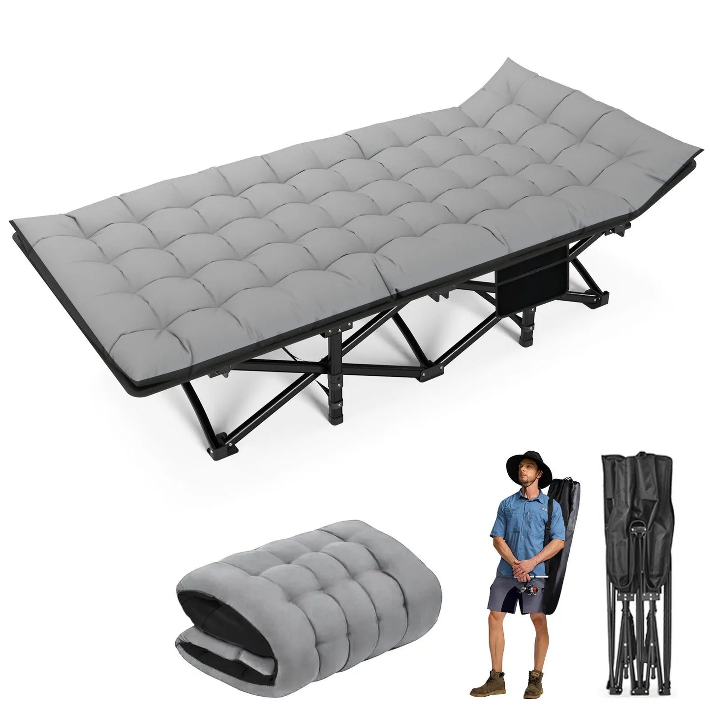 Heavy-Duty Portable Camping Cot